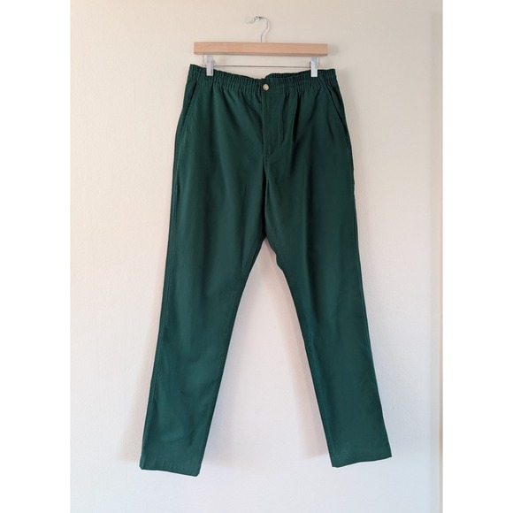 Hunter Green Polo Prepster Stretch Slim Tapered Pant Mens M Casual Preppy NWOT